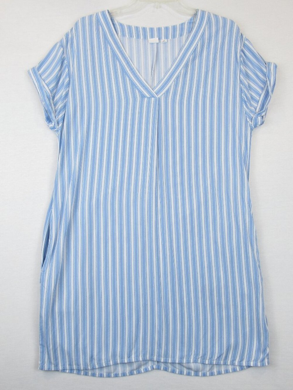 Gap Shirt Dress Women's Medium Stripes Short Sleeve